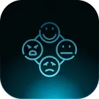Icono de análisis de sentimiento y emociones